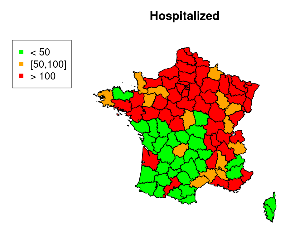 Hospitalized per department